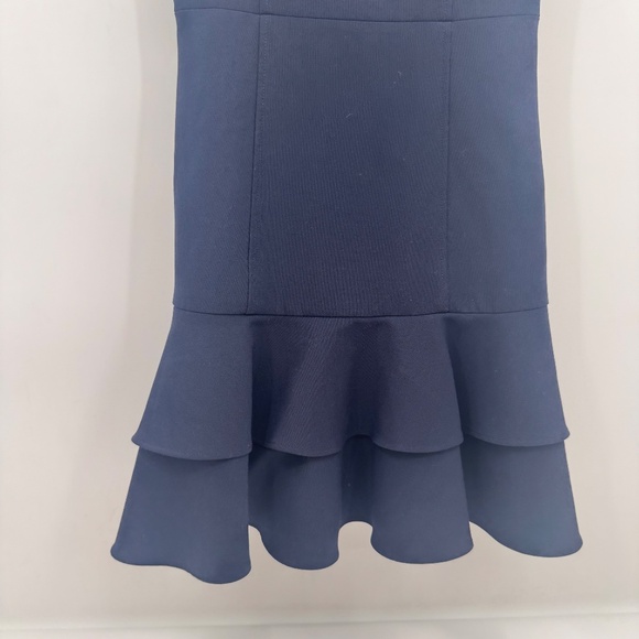 Clinq A Sept Dress Women 6 Blue Embroidered Spaghetti Straps Y2K Ruffle Short - Picture 3 of 13